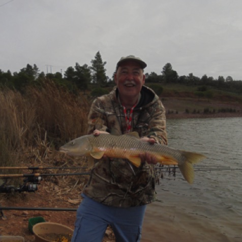 Paul Bowen with an Algarve barbel 